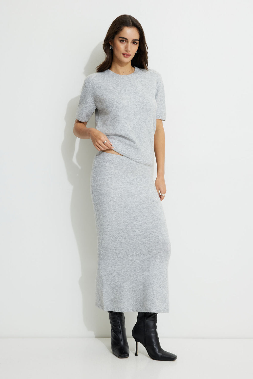 Pull à manches courtes coupe carrée