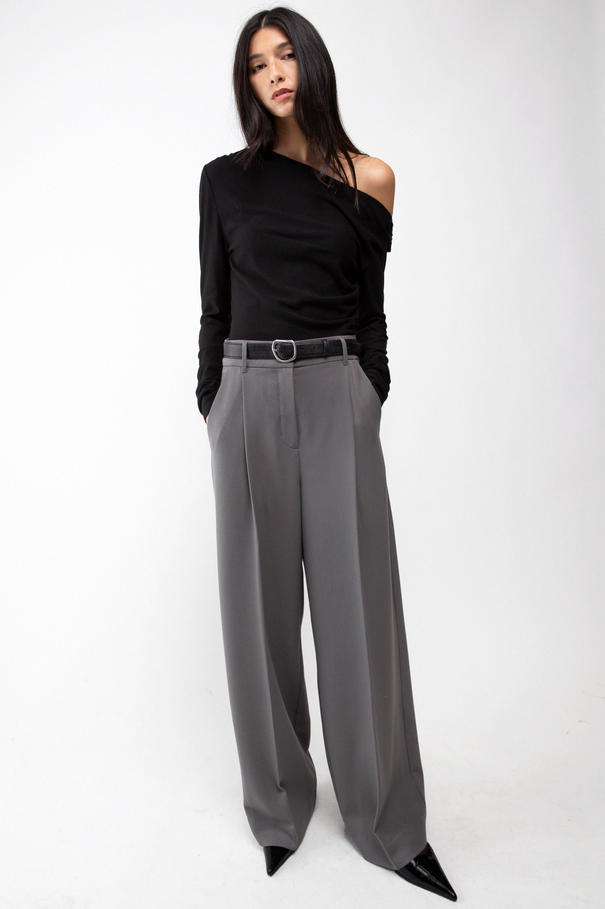 PANTALON À JAMBES LARGES
