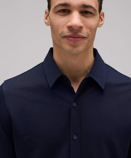 Men's Merino Button‑Up