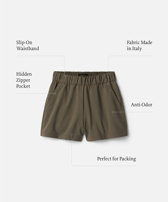 Short de voyage léger pour femme