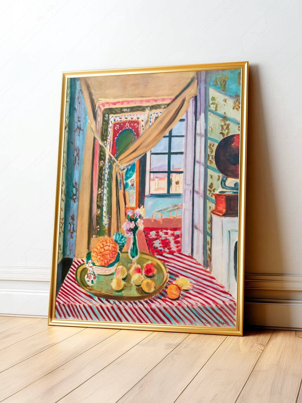 Henri Matisse Interior With Phonograph Art Print – Colorful Wall Decor