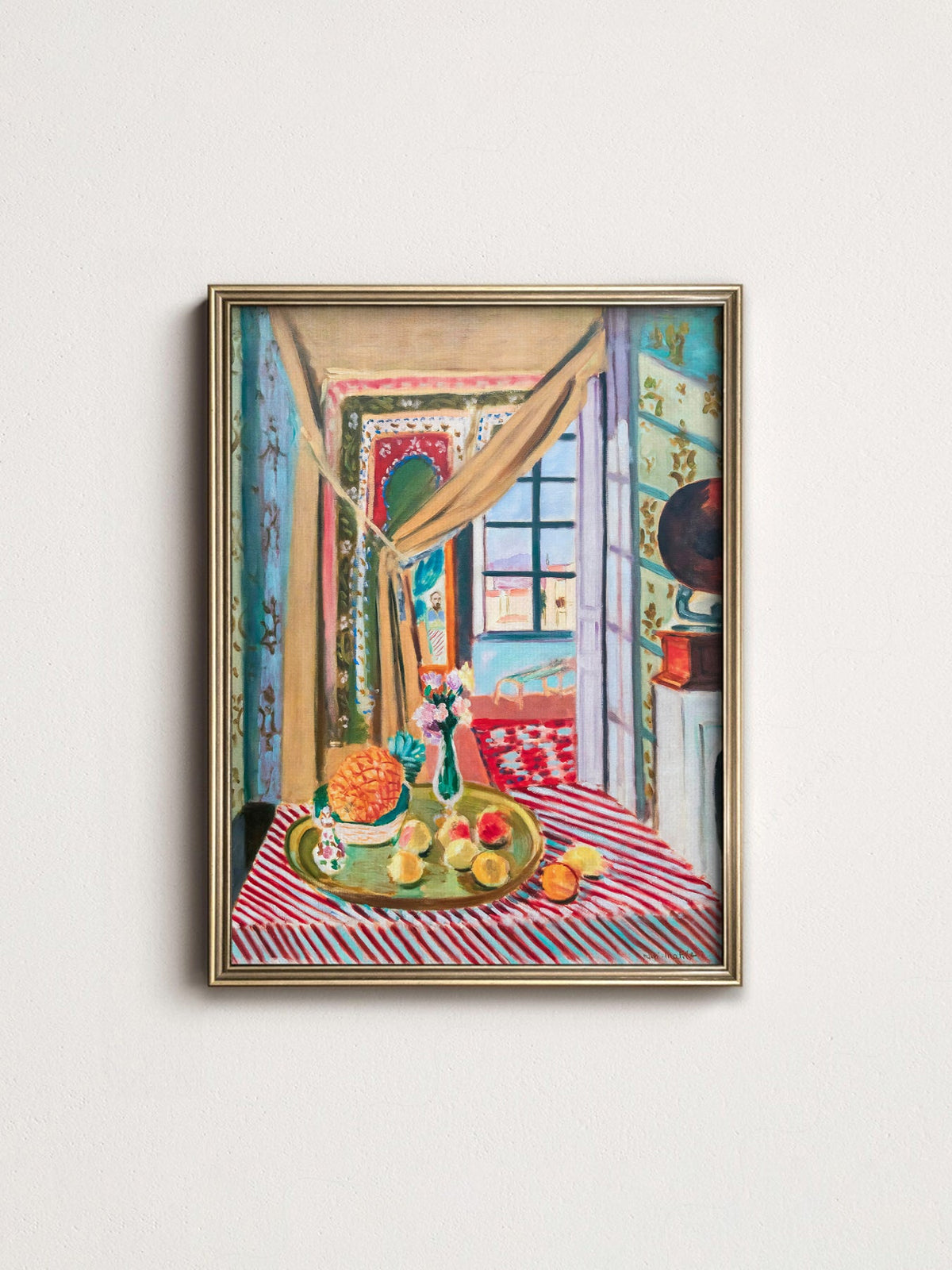 Henri Matisse Interior With Phonograph Art Print – Colorful Wall Decor