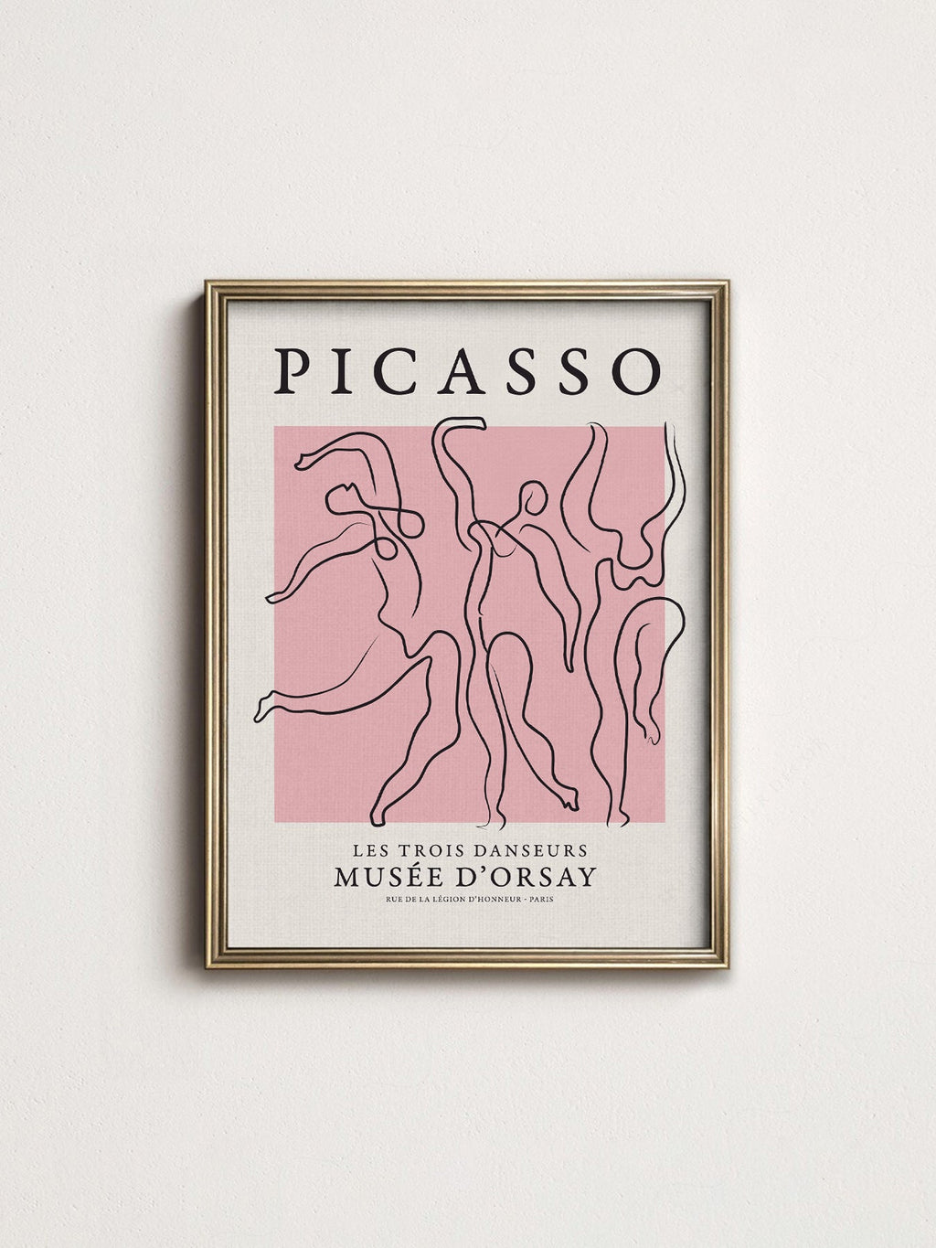 Pablo Picasso Les Trois Danseurs Art Print – Modern Line Art Poster