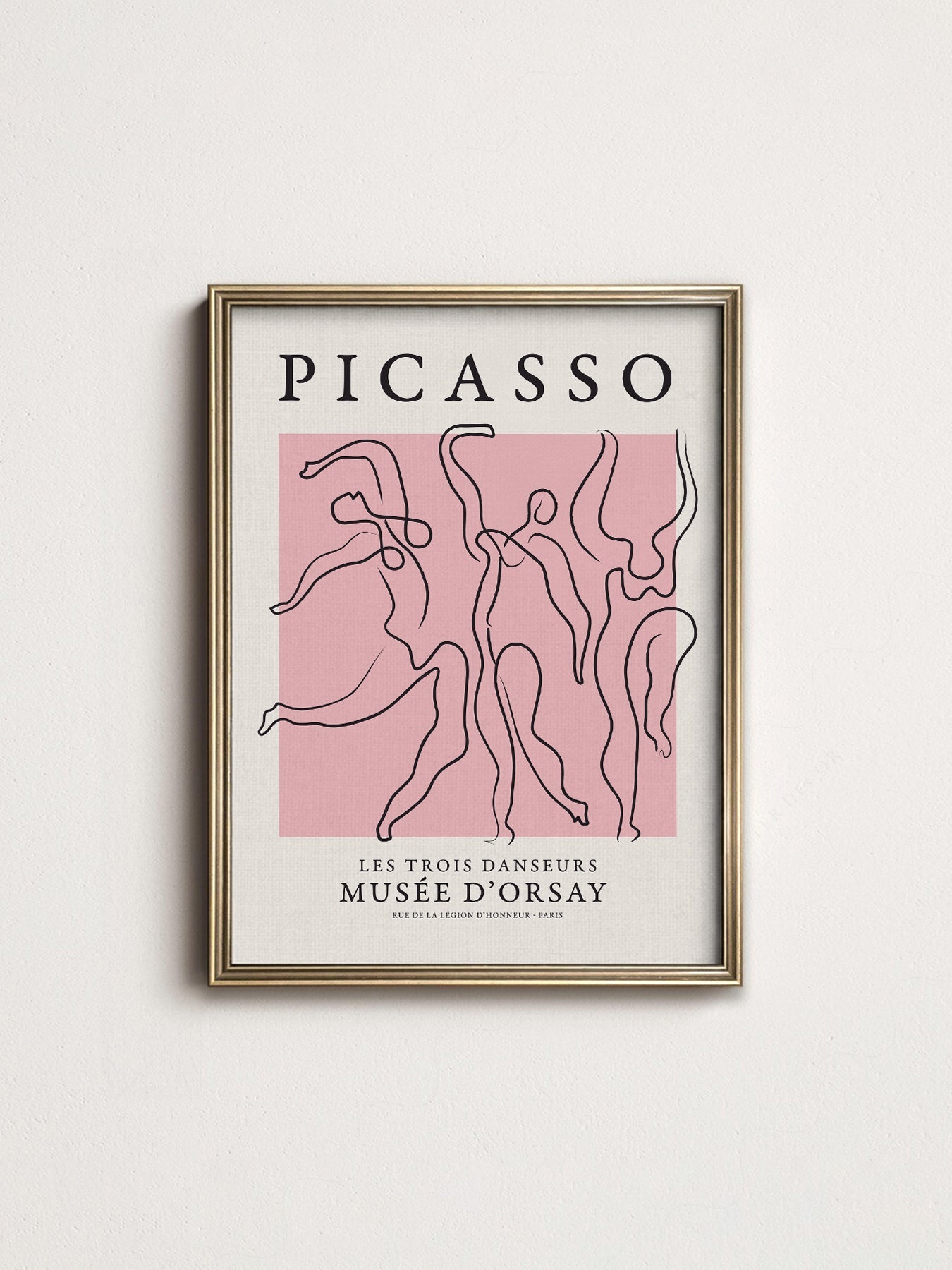 Pablo Picasso Les Trois Danseurs Art Print – Modern Line Art Poster