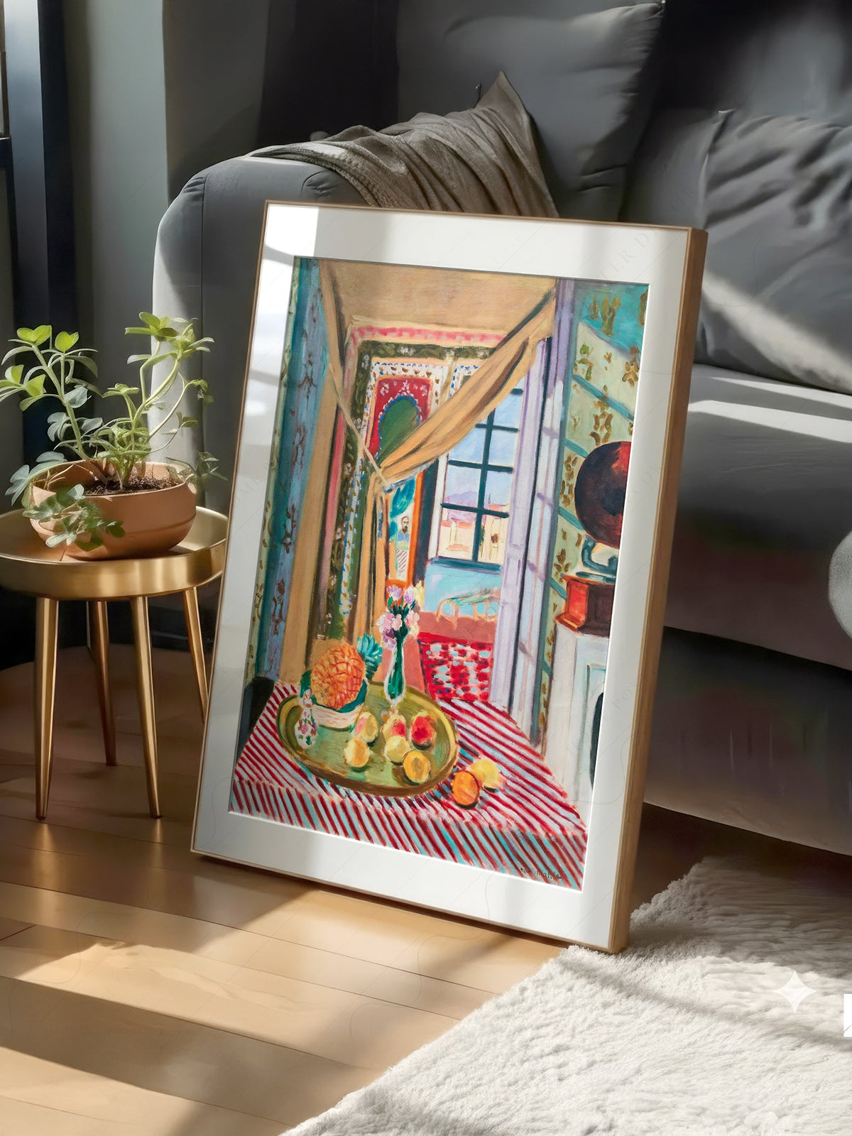 Henri Matisse Interior With Phonograph Art Print – Colorful Wall Decor