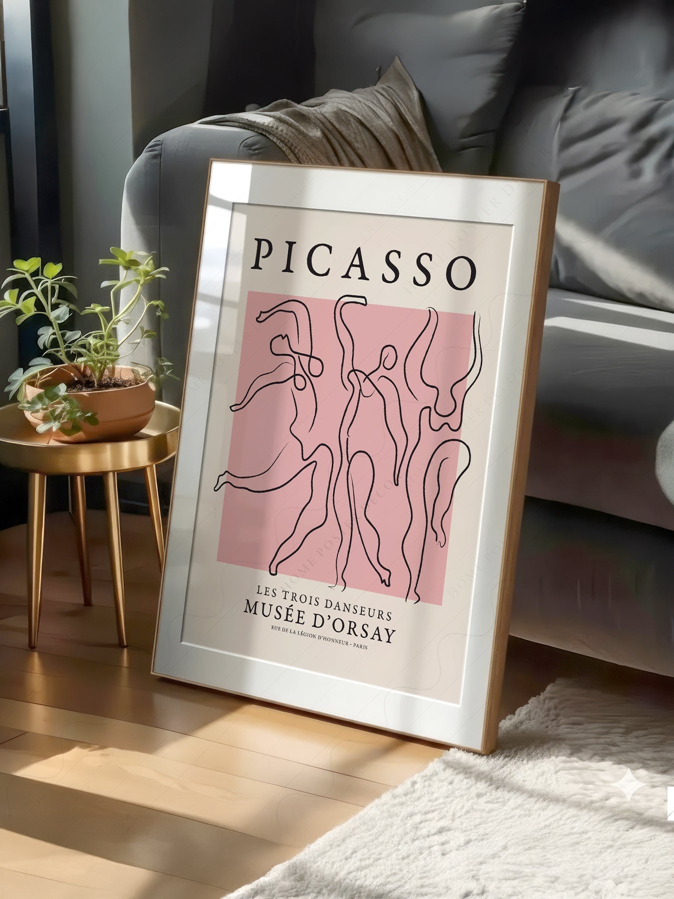 Pablo Picasso Les Trois Danseurs Art Print – Modern Line Art Poster