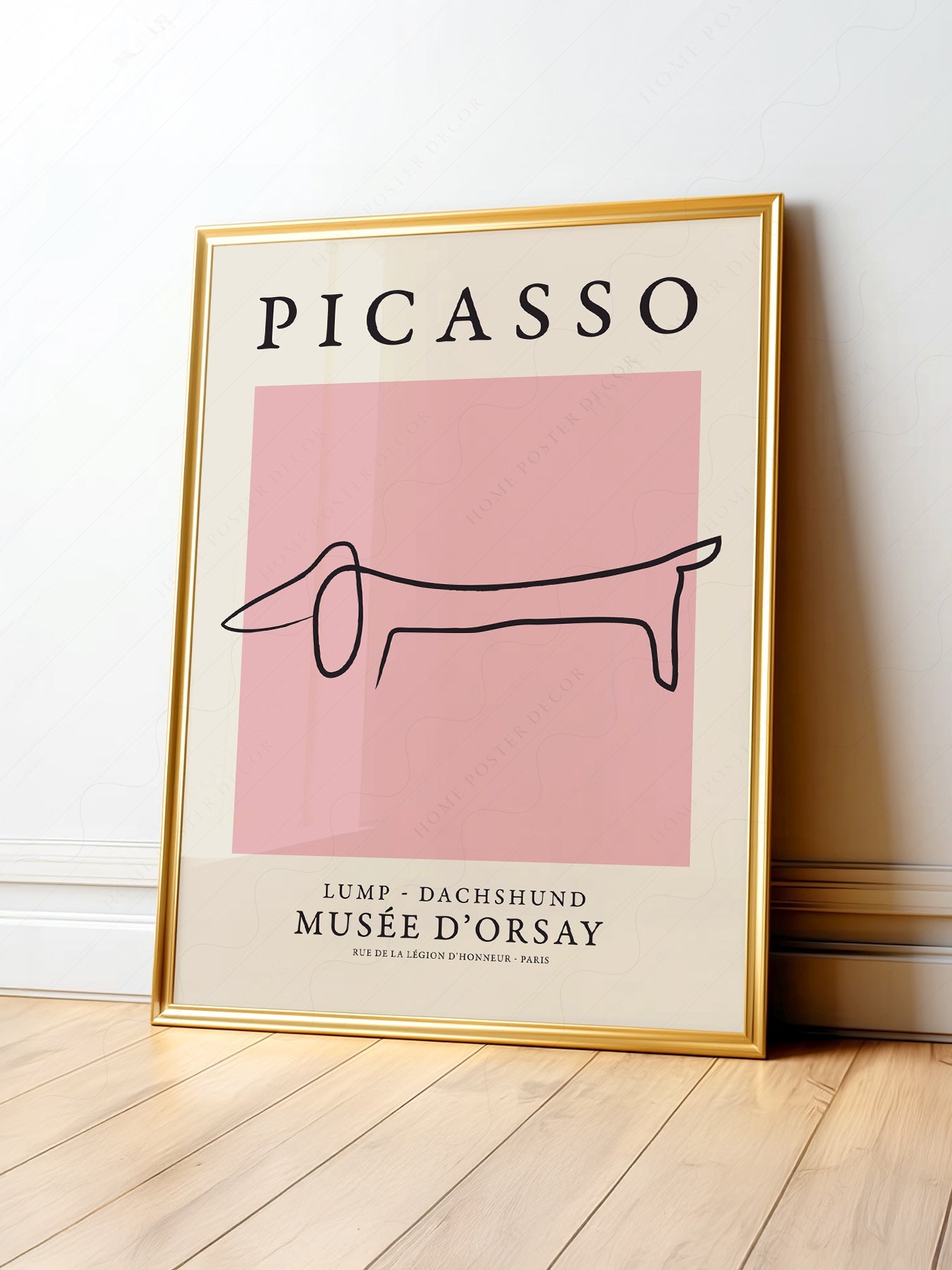 Pablo Picasso Lump Dachshund Line Art Print – Minimalist Dog Poster