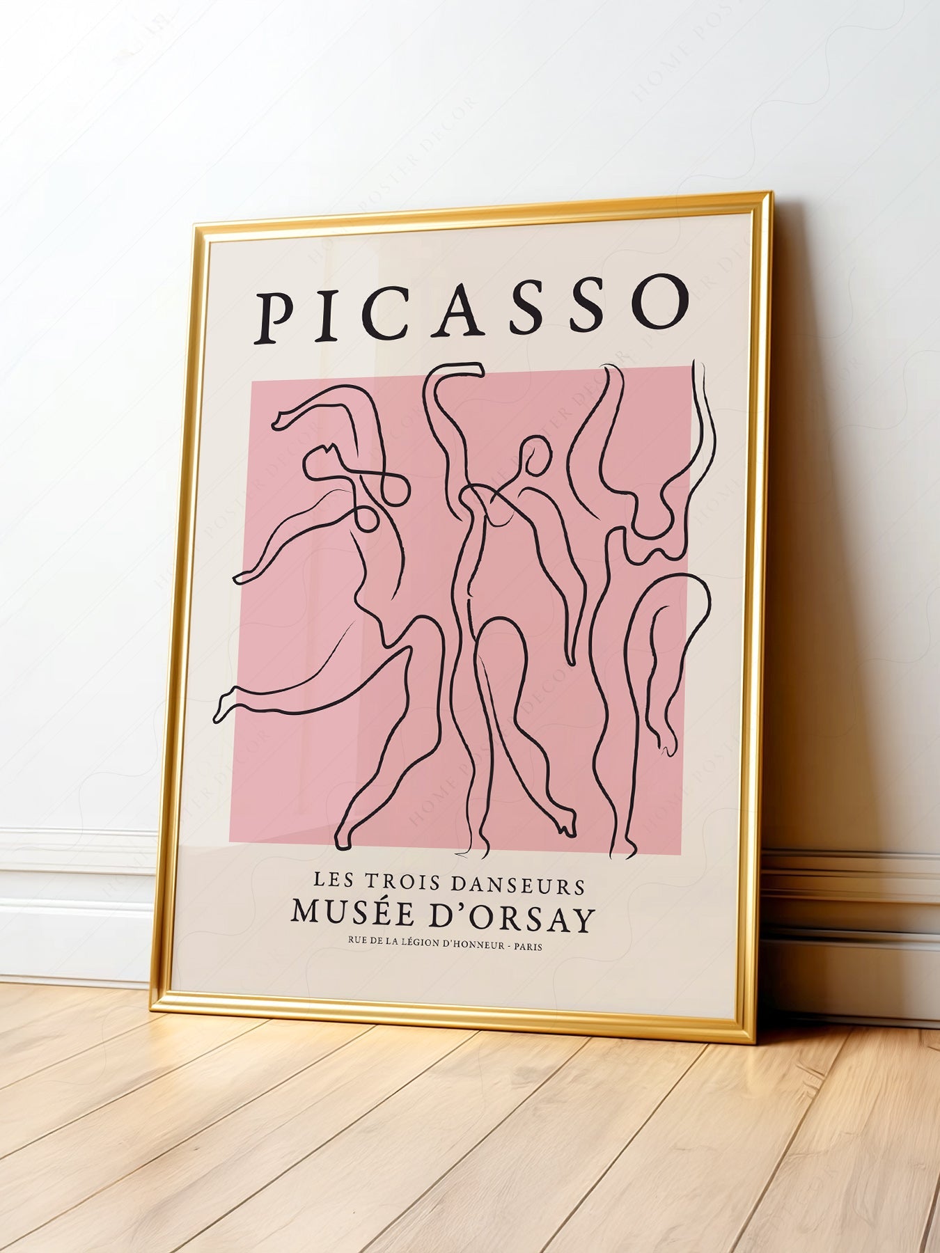 Pablo Picasso Les Trois Danseurs Art Print – Modern Line Art Poster
