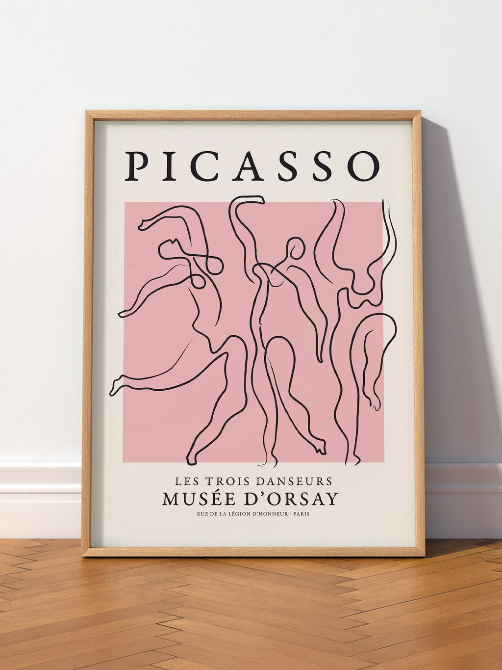 Pablo Picasso Les Trois Danseurs Art Print – Modern Line Art Poster