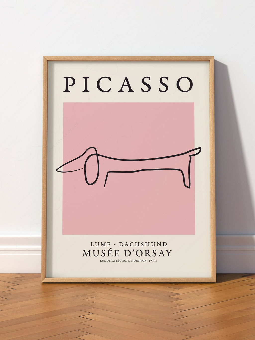 Pablo Picasso Lump Dachshund Line Art Print – Minimalist Dog Poster