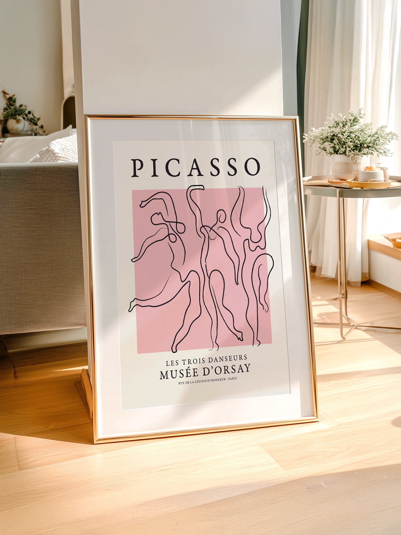 Pablo Picasso Les Trois Danseurs Art Print – Modern Line Art Poster