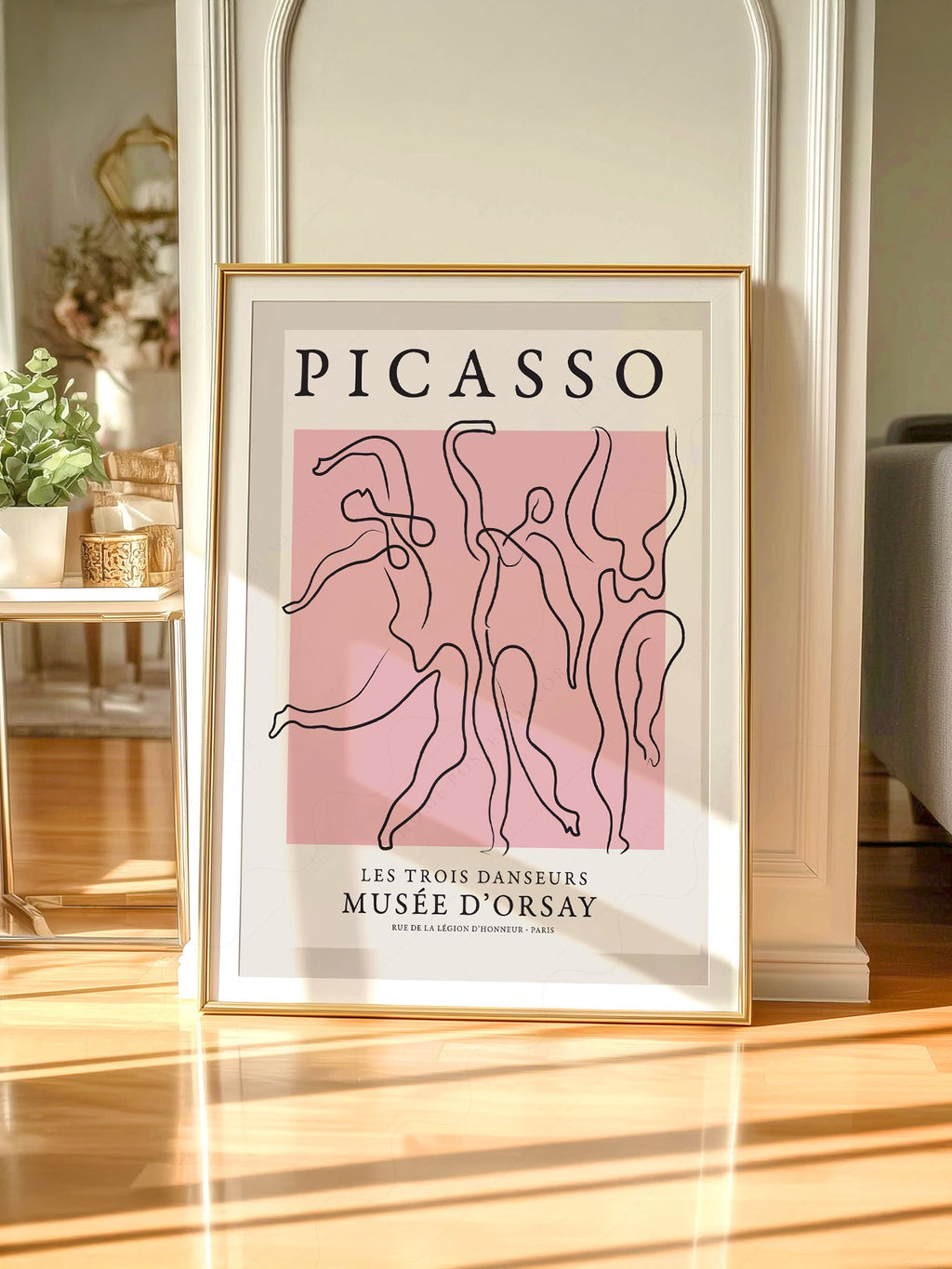 Pablo Picasso Les Trois Danseurs Art Print – Modern Line Art Poster