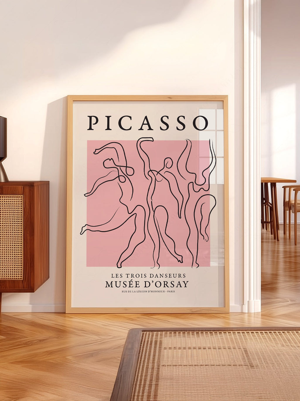 Pablo Picasso Les Trois Danseurs Art Print – Modern Line Art Poster