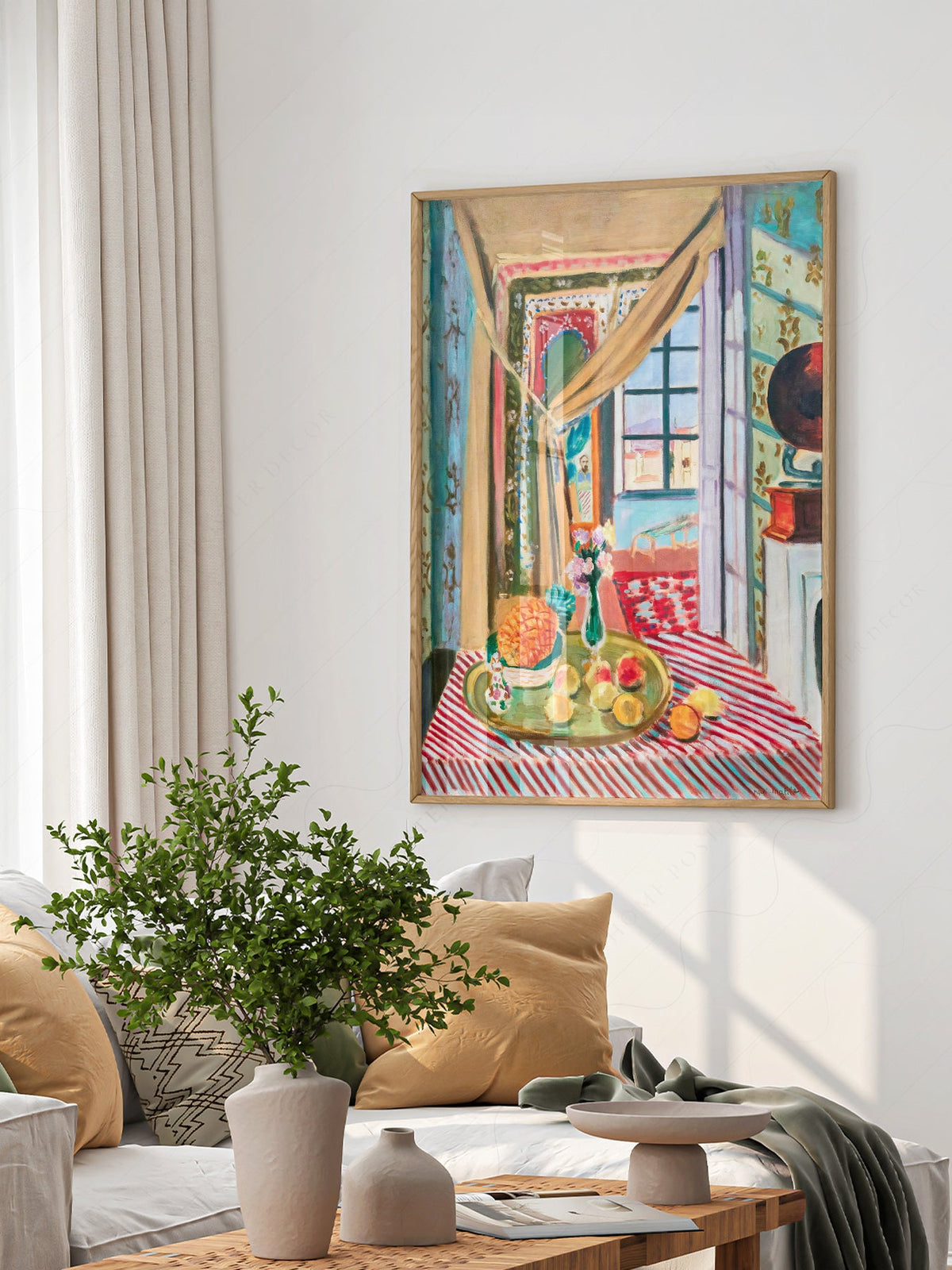 Henri Matisse Interior With Phonograph Art Print – Colorful Wall Decor