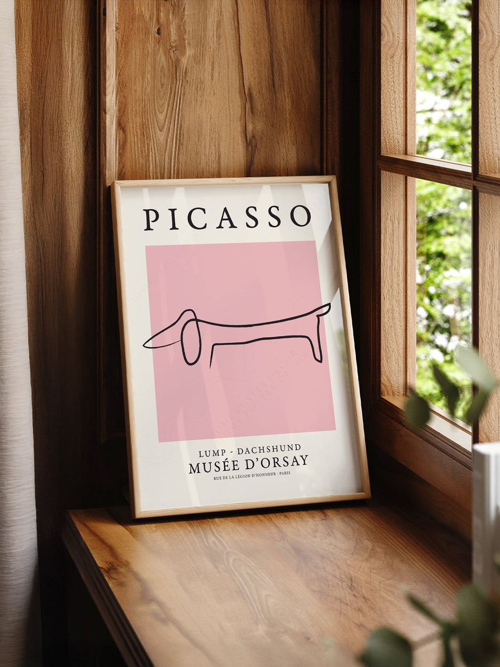 Pablo Picasso Lump Dachshund Line Art Print – Minimalist Dog Poster