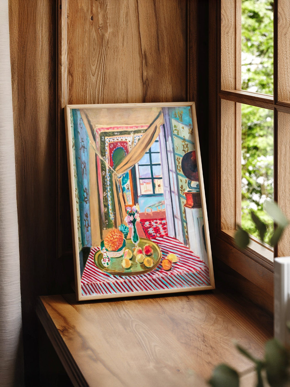 Henri Matisse Interior With Phonograph Art Print – Colorful Wall Decor