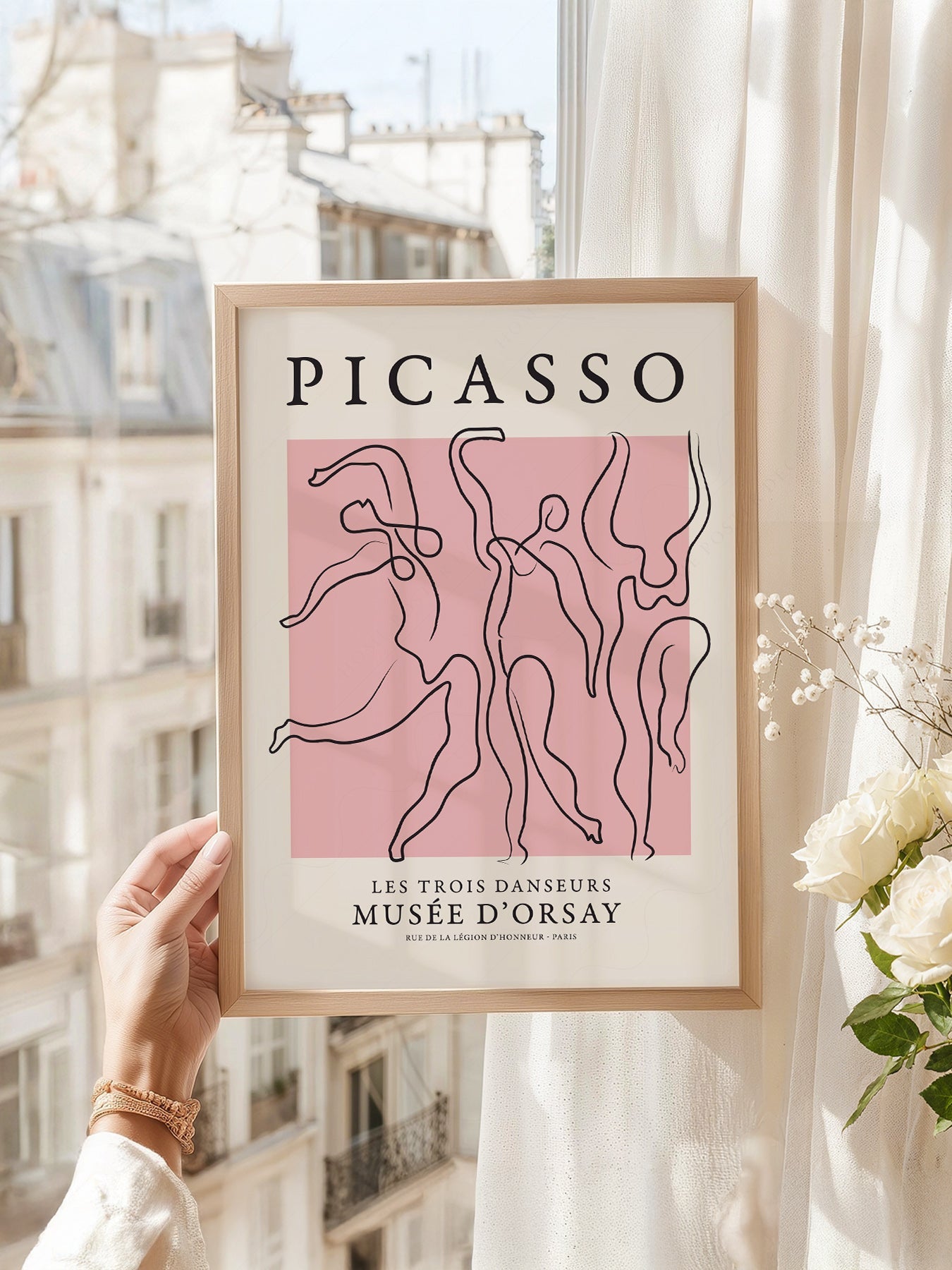 Pablo Picasso Les Trois Danseurs Art Print – Modern Line Art Poster