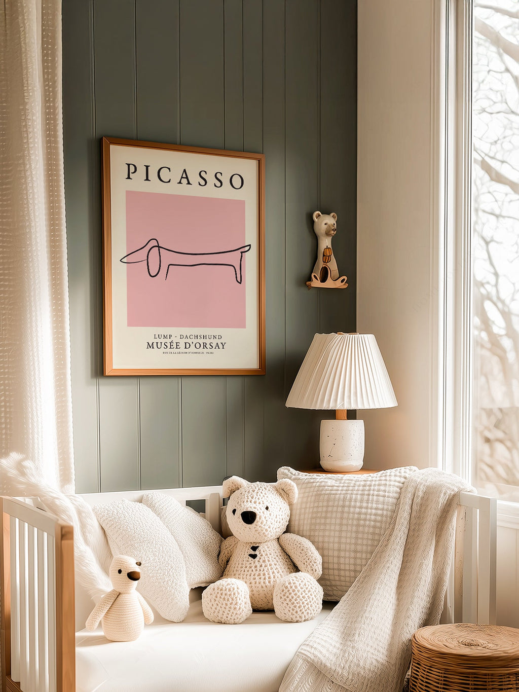 Pablo Picasso Lump Dachshund Line Art Print – Minimalist Dog Poster