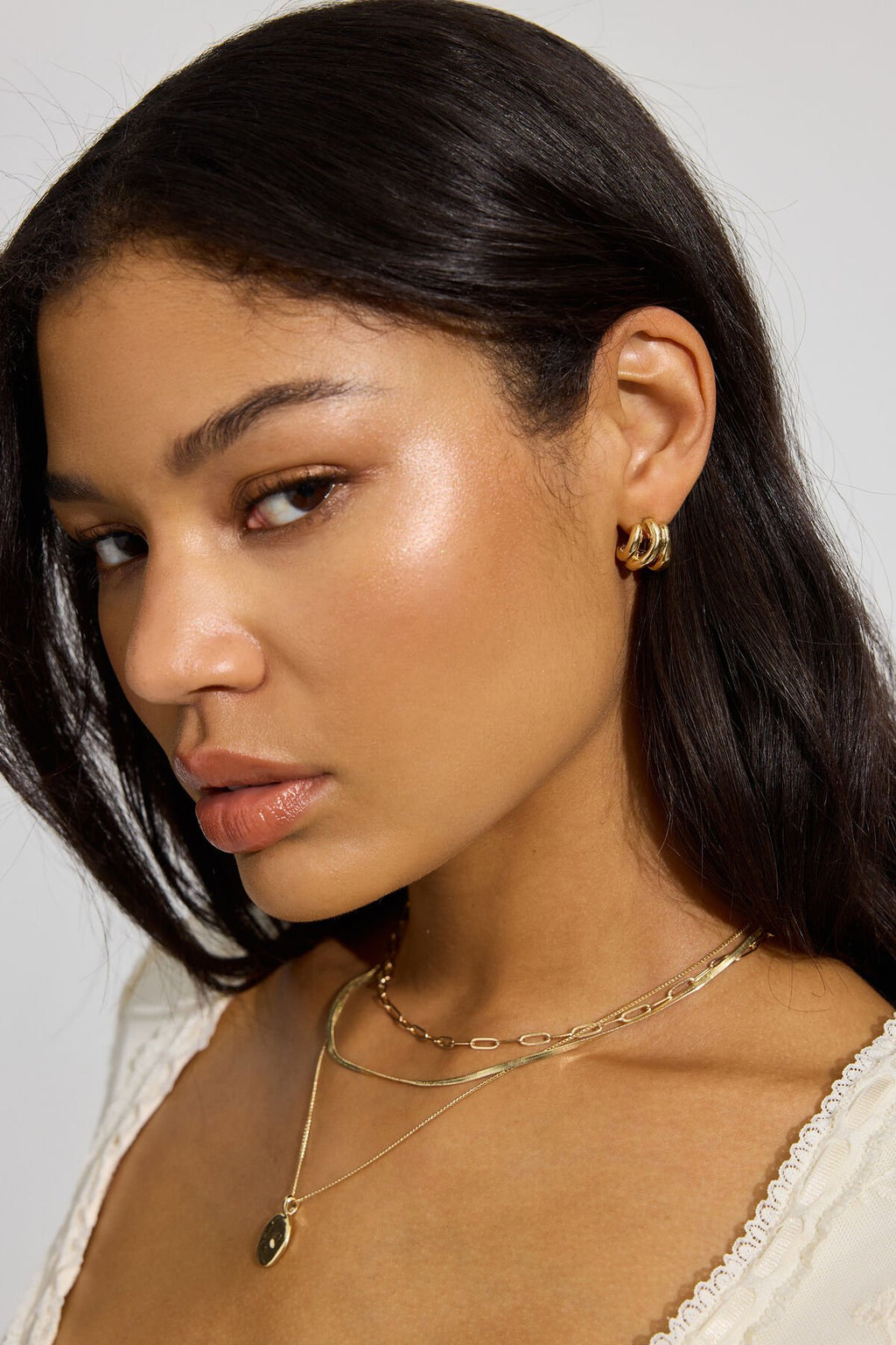 Lot de 3 boucles d'oreilles abstraites