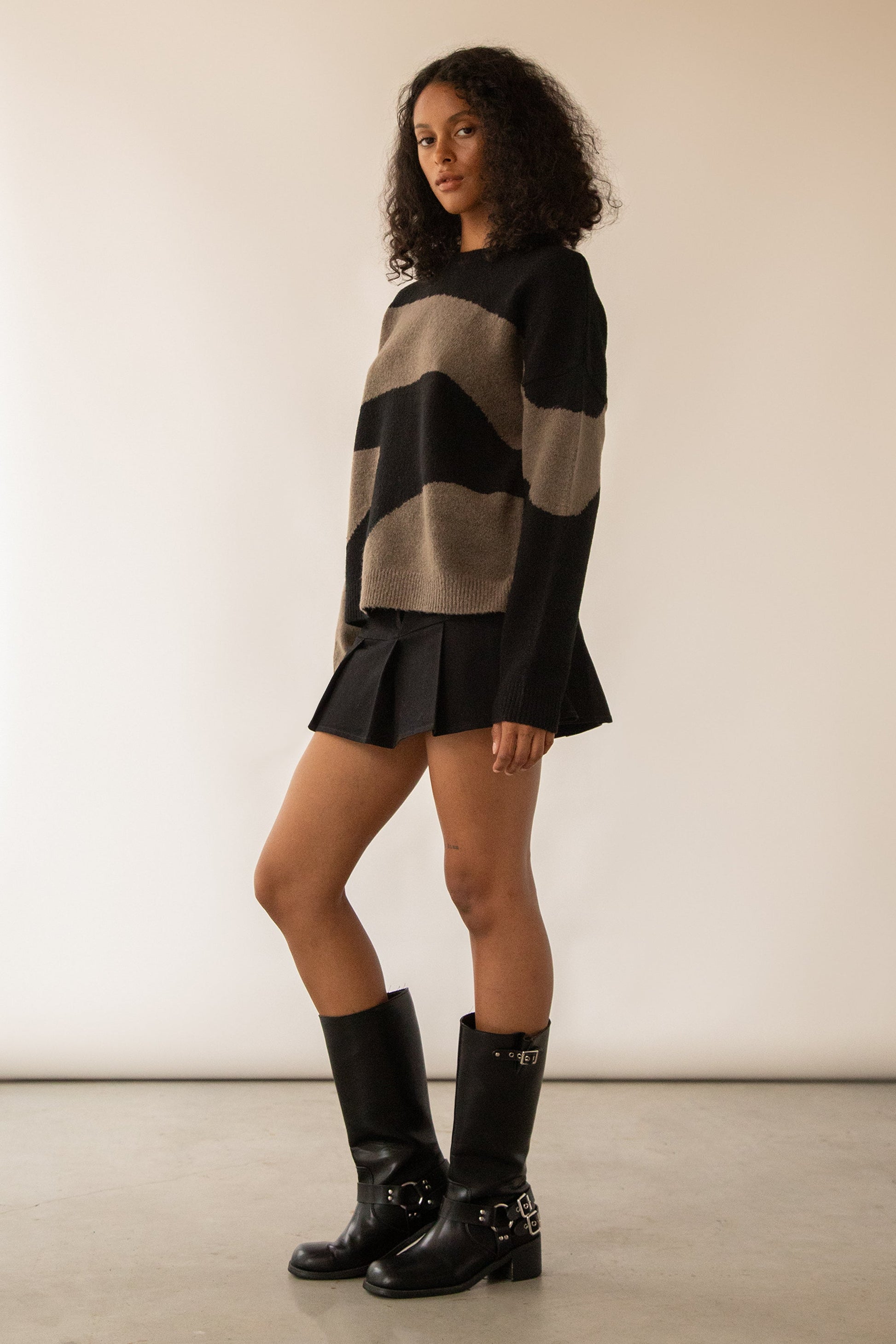 PULL INTARSIA SURDIMENSIONNÉ