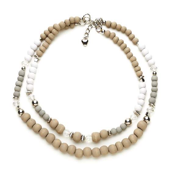 Double Strand Wooden Necklace