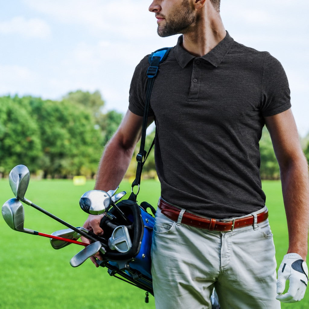 Polo de golf homme 100 % laine mérinos (avec poche) 175 g/m² - Léger 