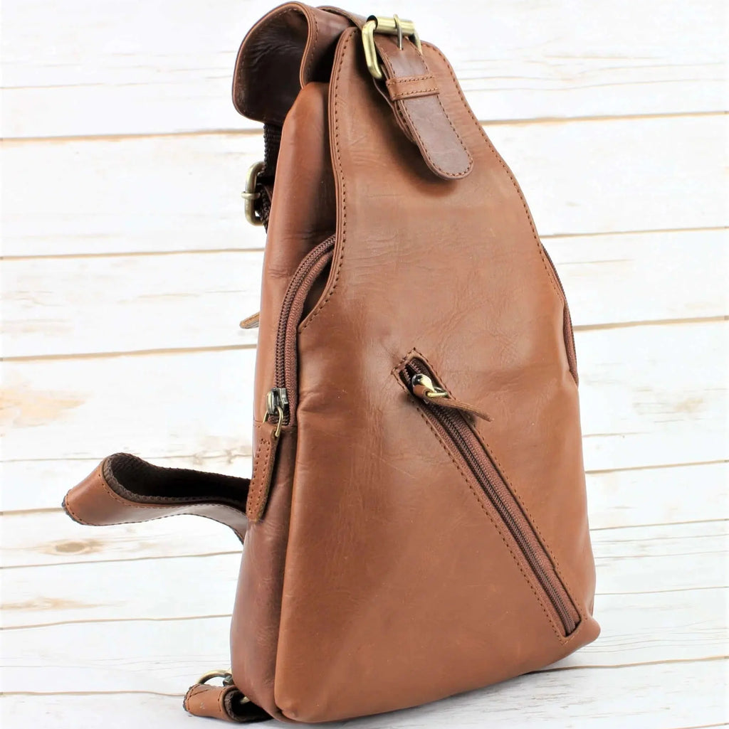 Premium Handcrafted Leather Sling Bag | Backpack | Crossbody Messenger Bag