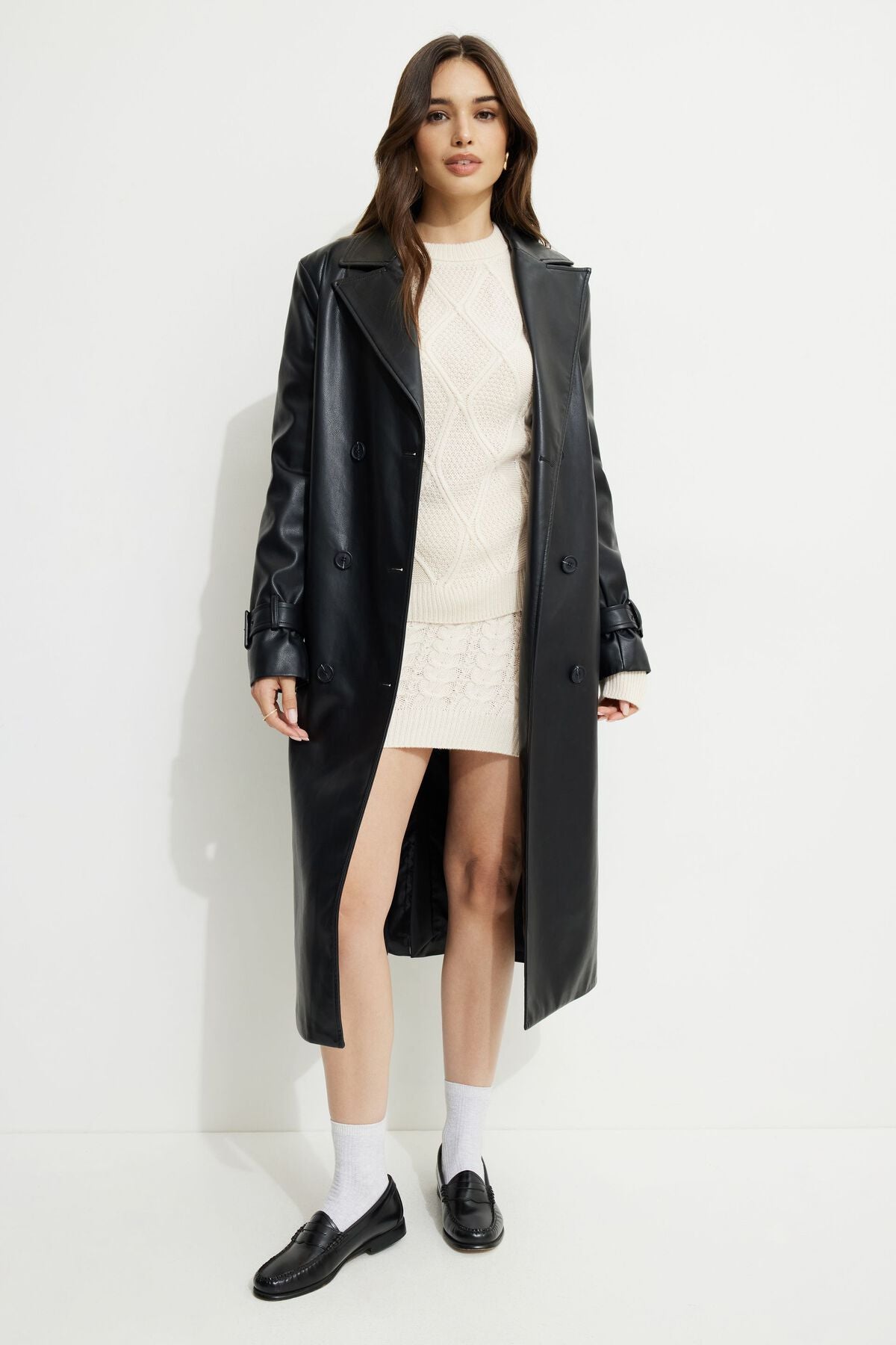 Pull ras du cou en maille torsadée