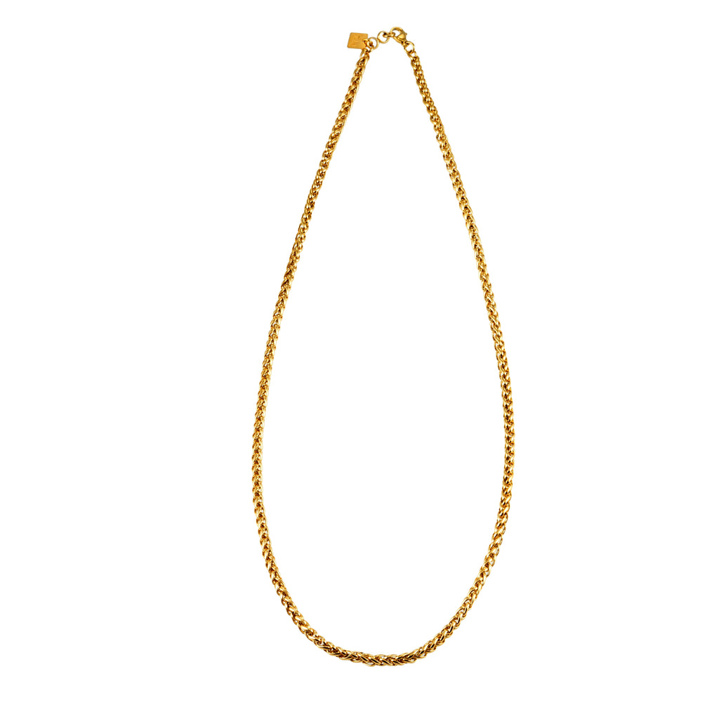 ACTON Gold: Mid Width Byzantine Chain Necklace.