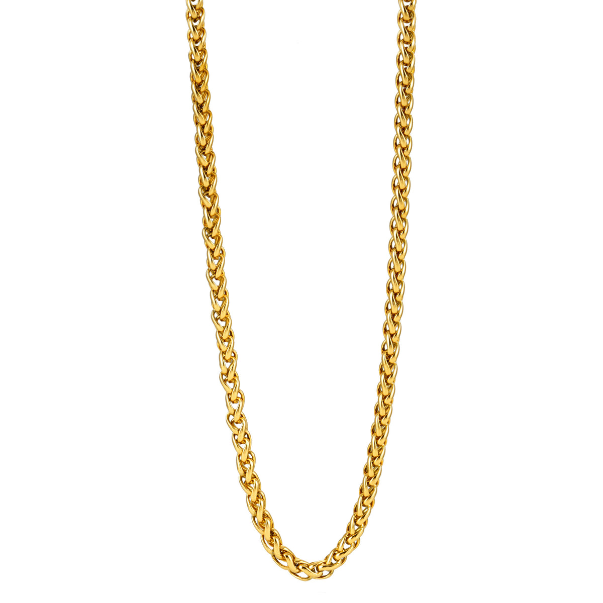 ACTON Gold: Mid Width Byzantine Chain Necklace.