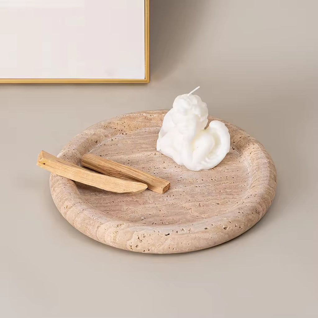 Luna Travertine Tray