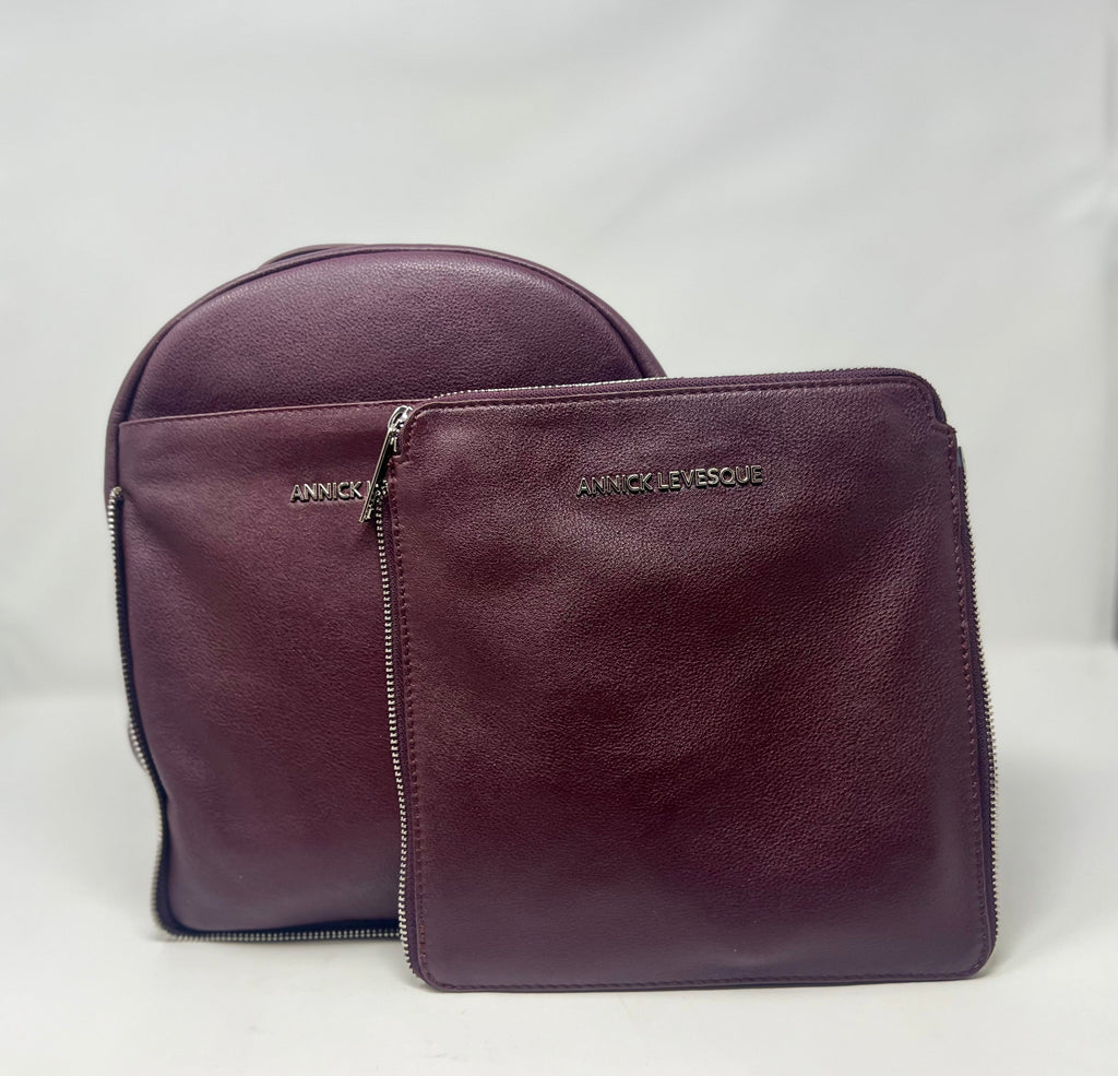 Purple Leather Backpack, Alice