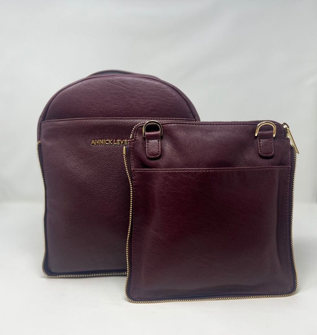 Purple Leather Backpack, Alice