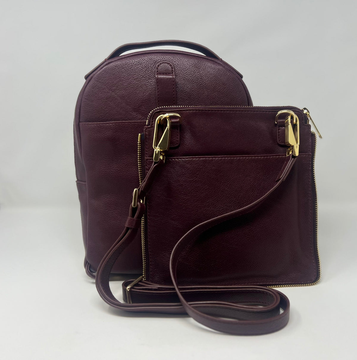 Purple Leather Backpack, Alice