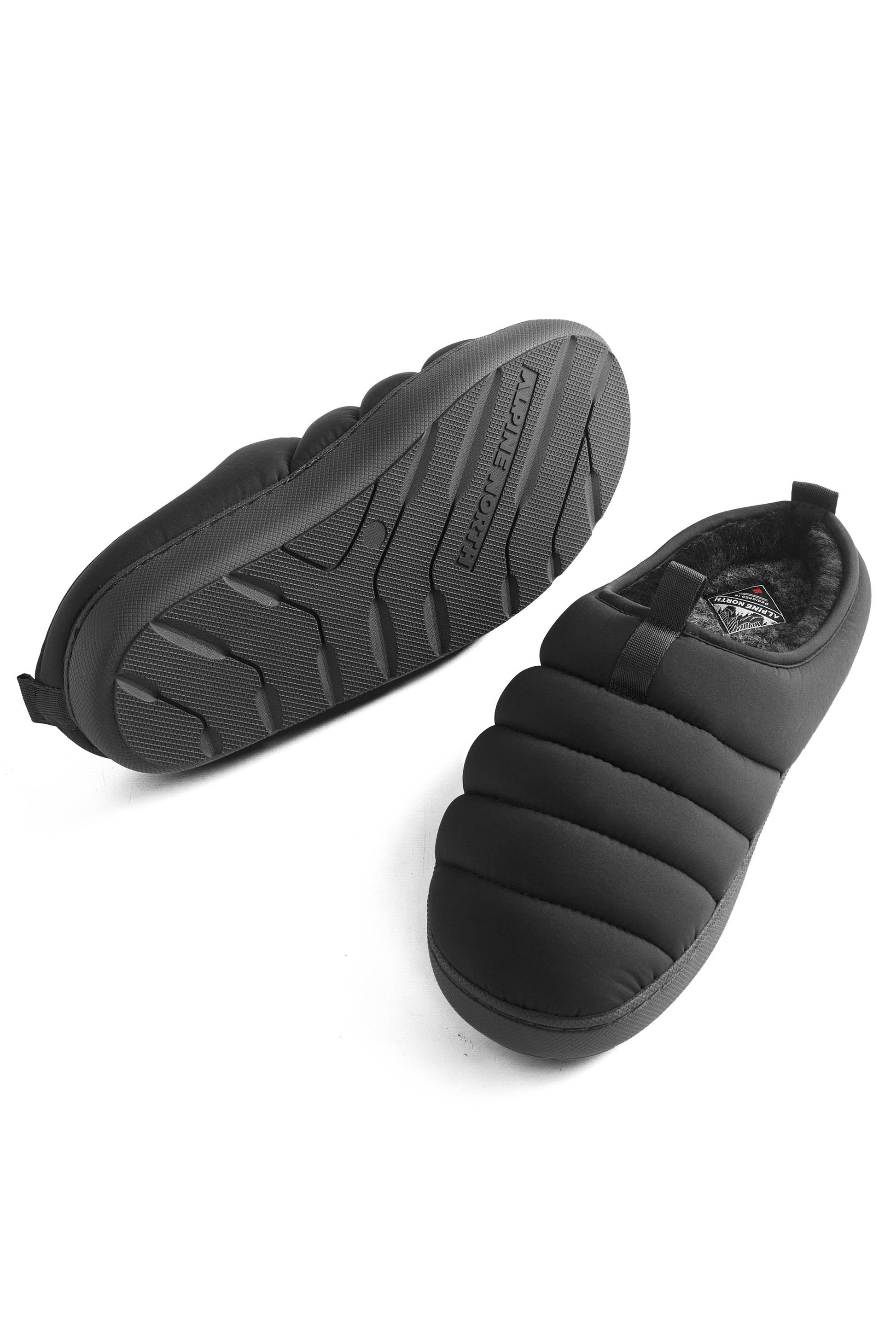 SEATON | INSULATED PUFFER SLIPPERS, BLACK