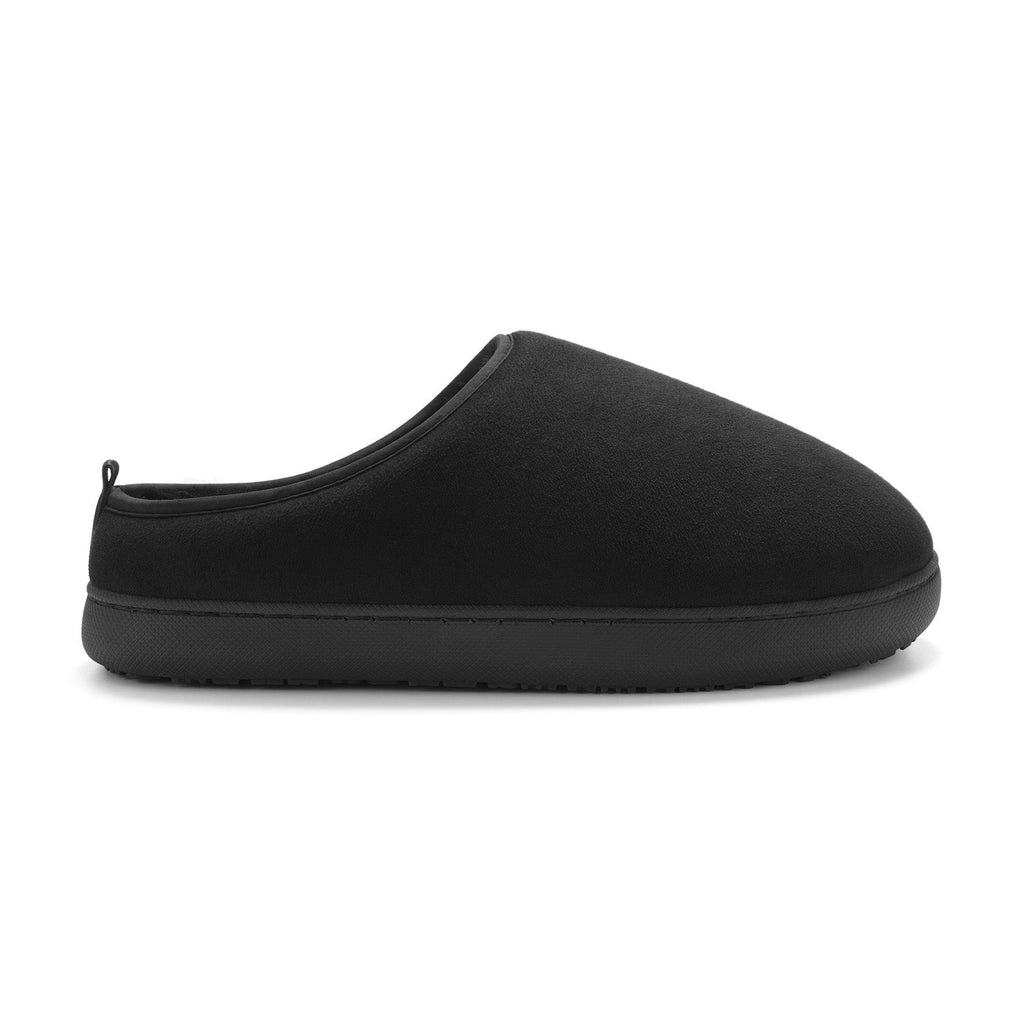 CANMORE | INSULATED FAUX SUEDE SLIPPERS, BLACK