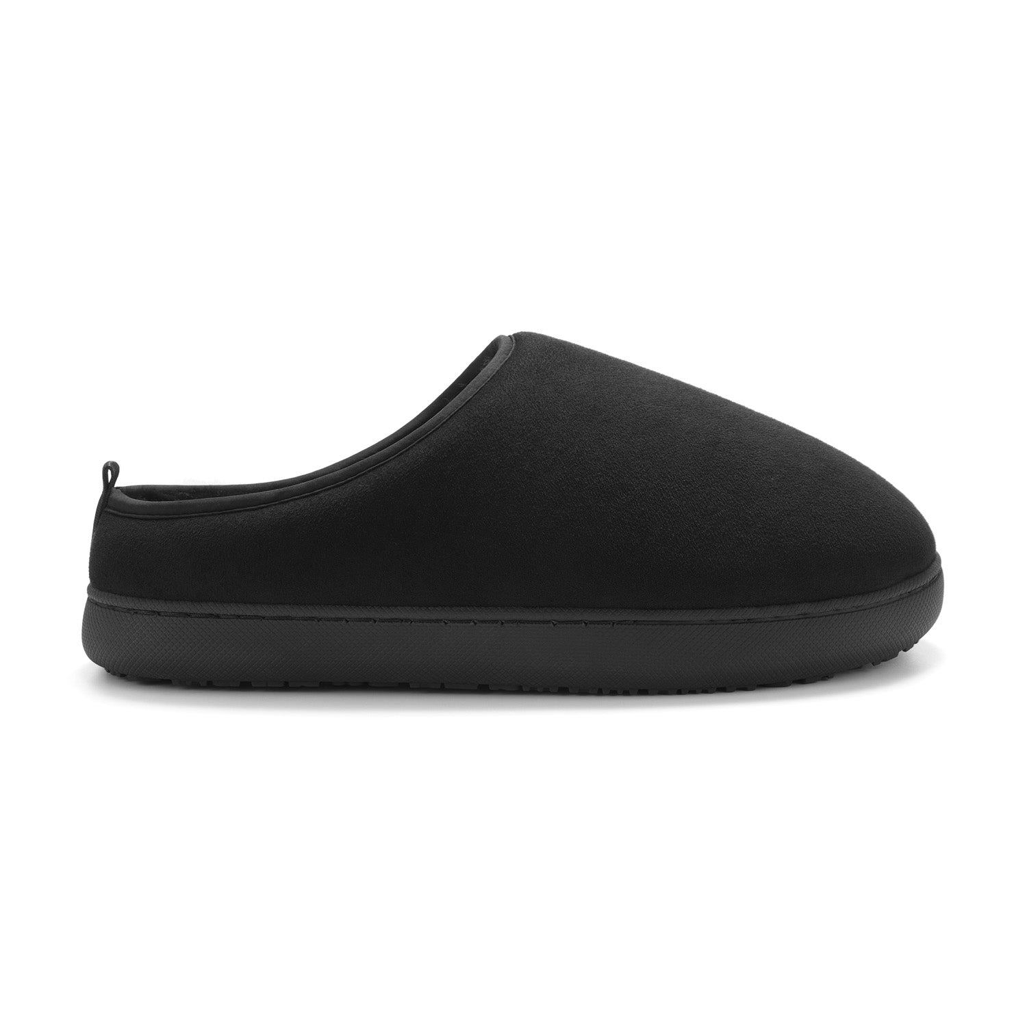 CANMORE | INSULATED FAUX SUEDE SLIPPERS, BLACK