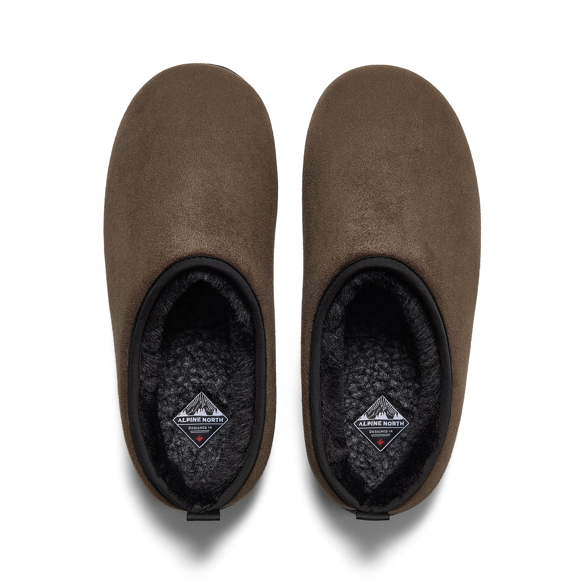 CANMORE | INSULATED FAUX SUEDE SLIPPERS, COFFEE