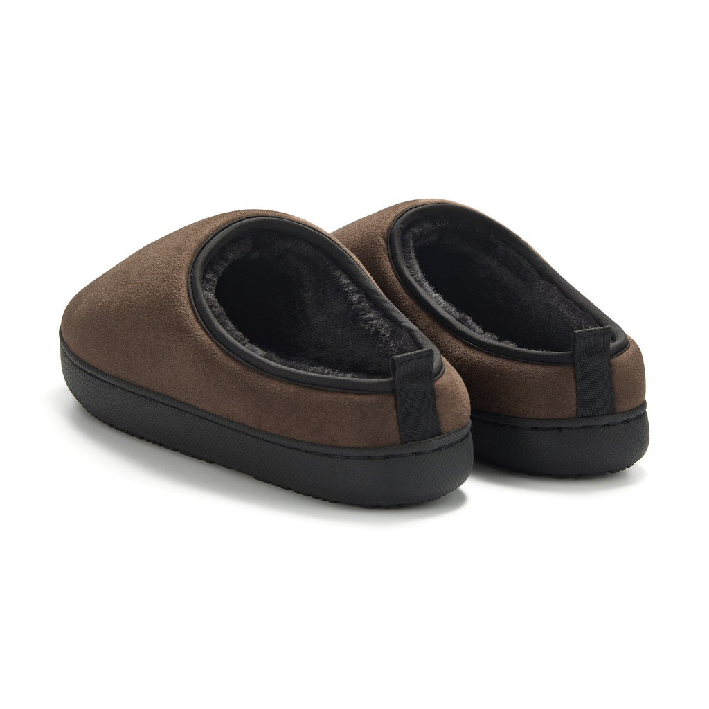 CANMORE | INSULATED FAUX SUEDE SLIPPERS, COFFEE