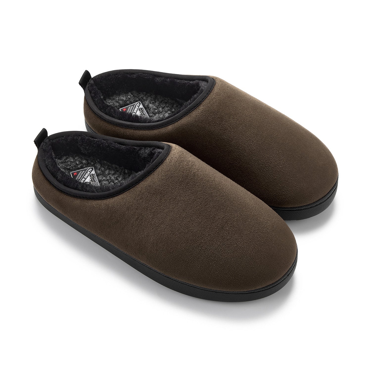 CANMORE | INSULATED FAUX SUEDE SLIPPERS, COFFEE