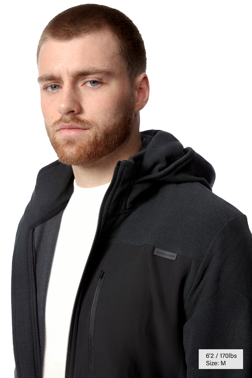EXPLORER II | MEN'S FLEECE FULL ZIP SWEATER, BLACK HEATHER