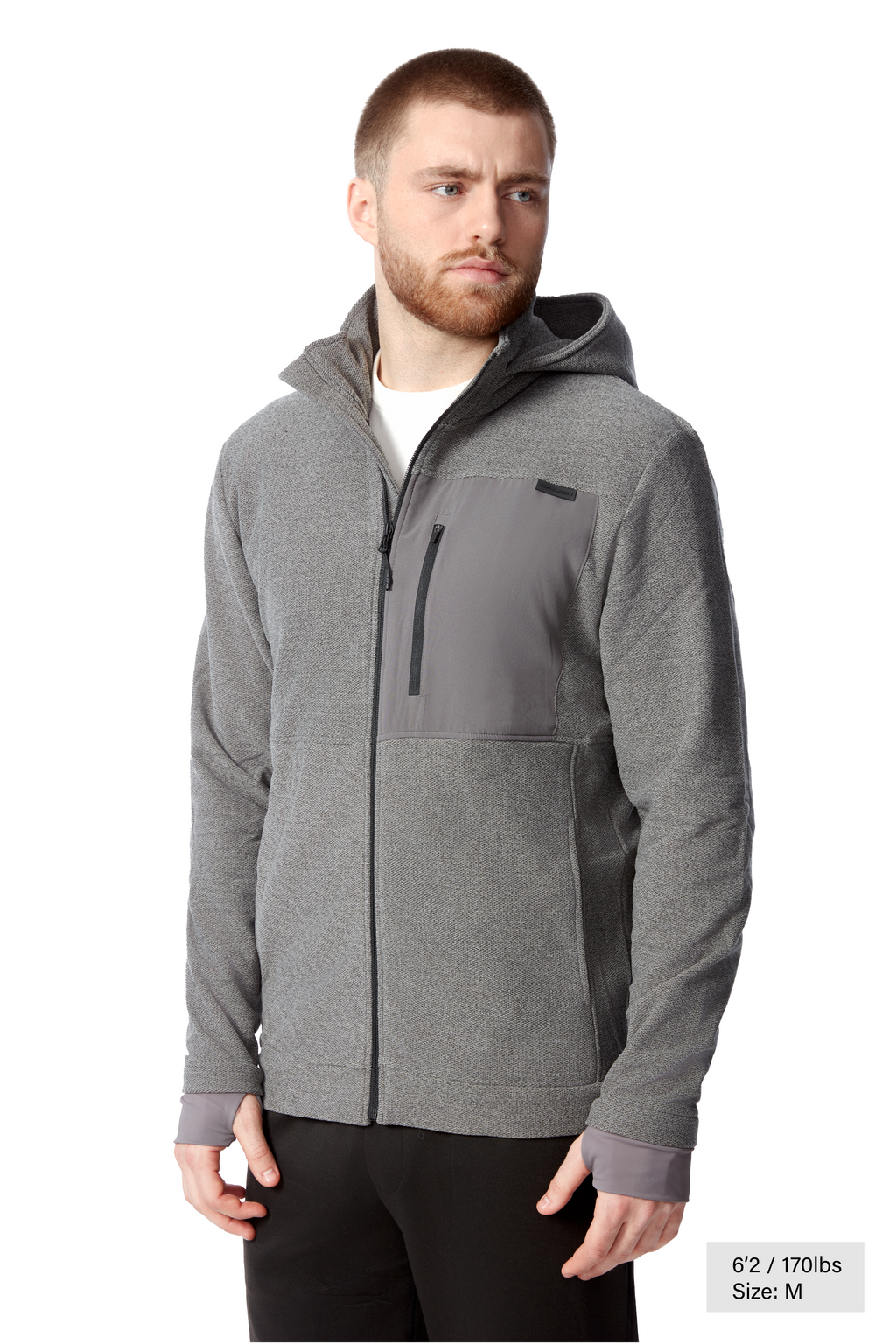 EXPLORER II | MEN'S FLEECE FULL ZIP SWEATER, GREY HEATHER