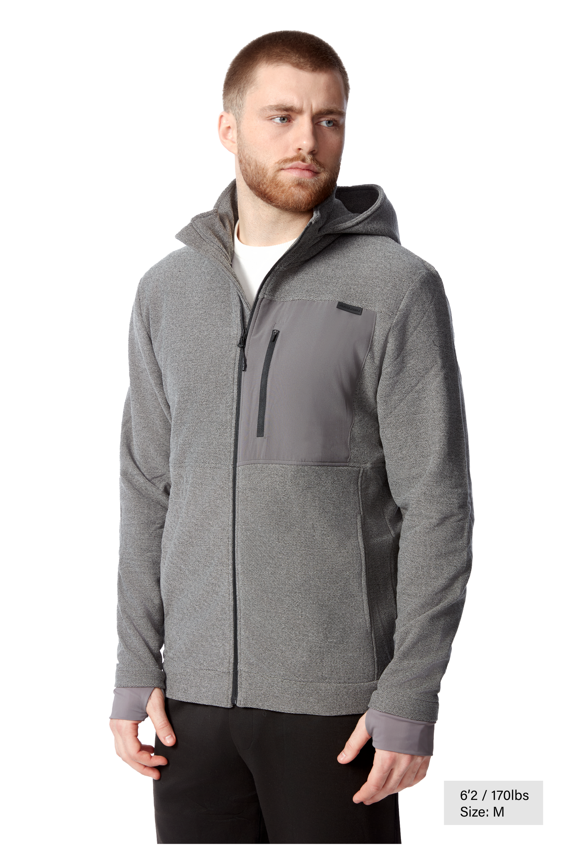 EXPLORER II | MEN'S FLEECE FULL ZIP SWEATER, GREY HEATHER