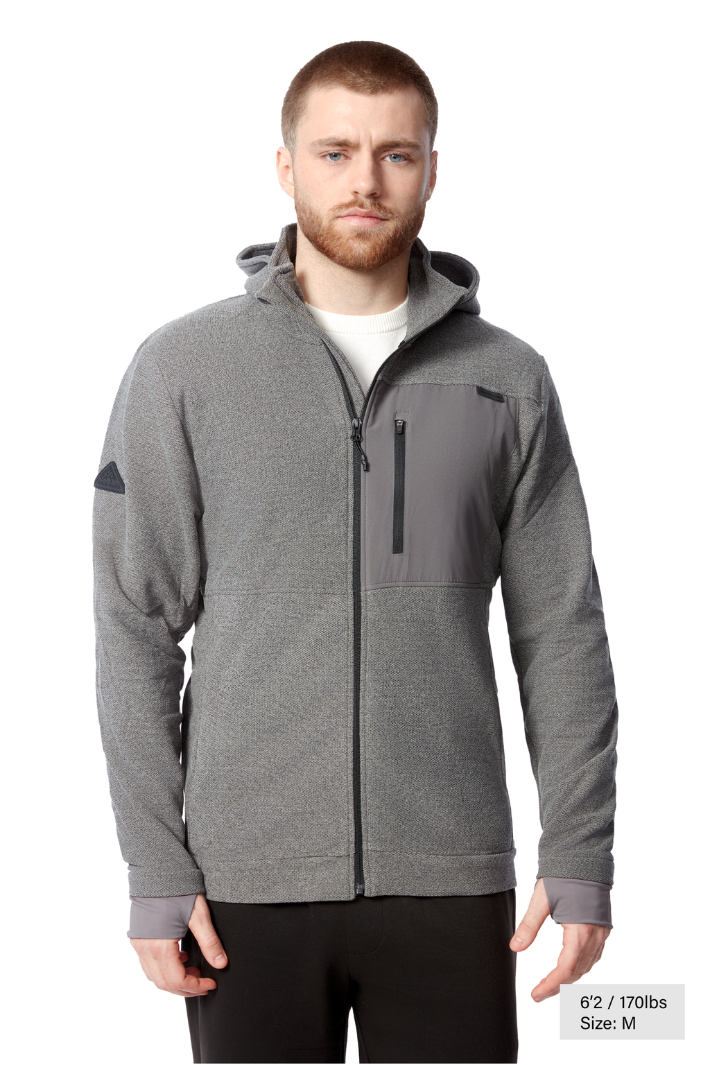 EXPLORER II | MEN'S FLEECE FULL ZIP SWEATER, GREY HEATHER