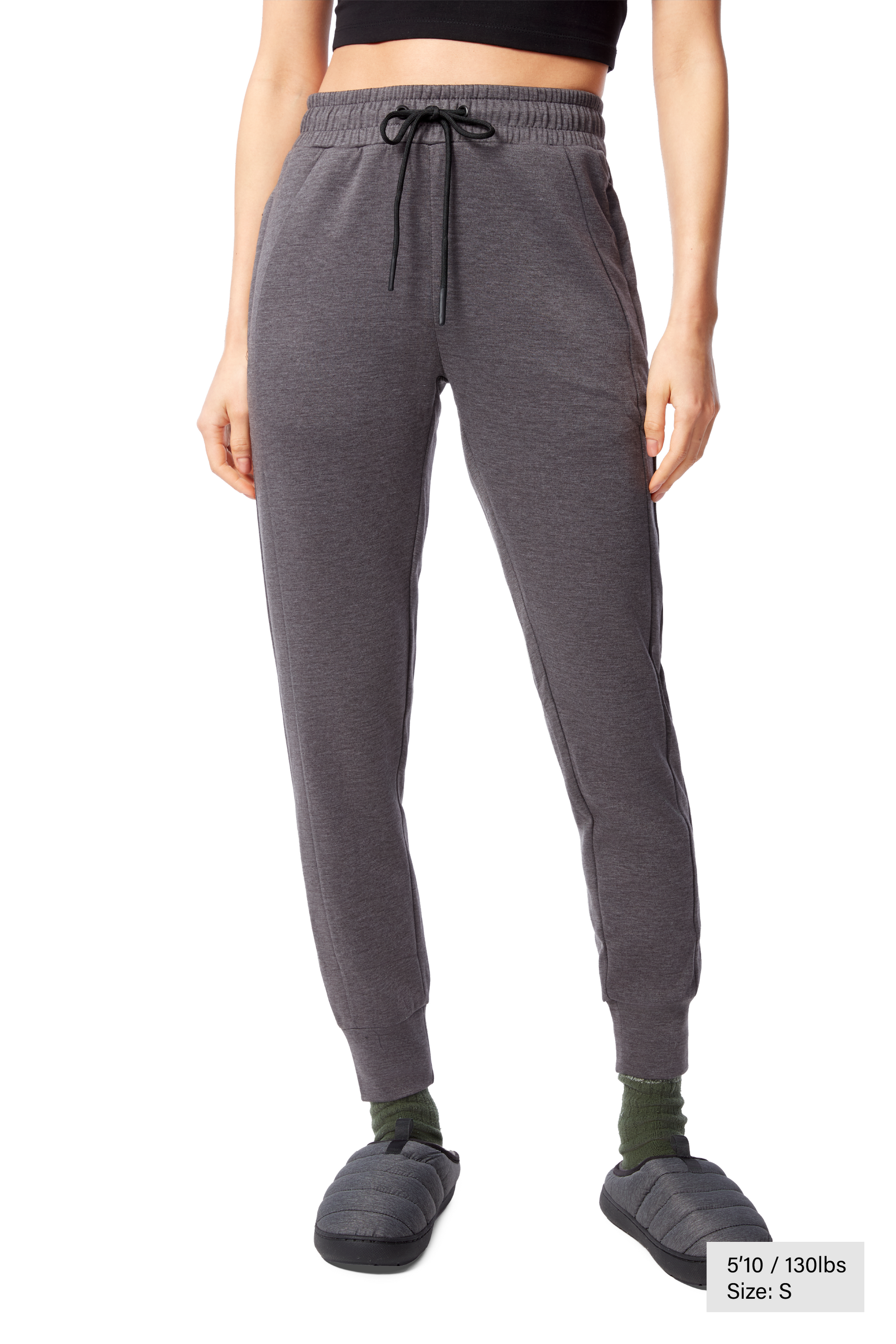 LUNA | WOMEN'S JOGGER PANTS, DARK GREY HEATHER