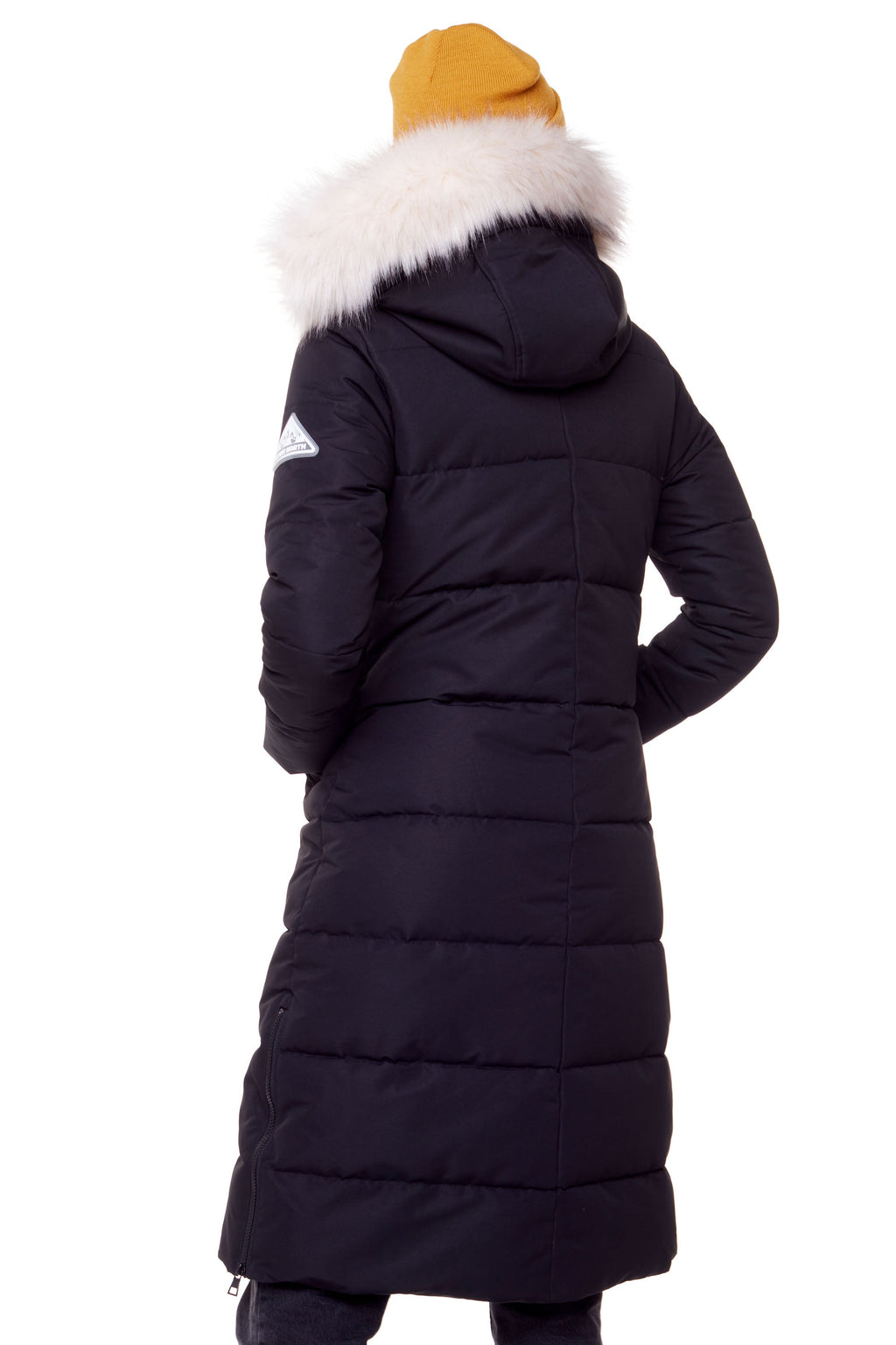 KLUANE | PARKA ULTRA LONGUE EN DUVET VÉGAN POUR FEMME (RECYCLÉE), NOIR