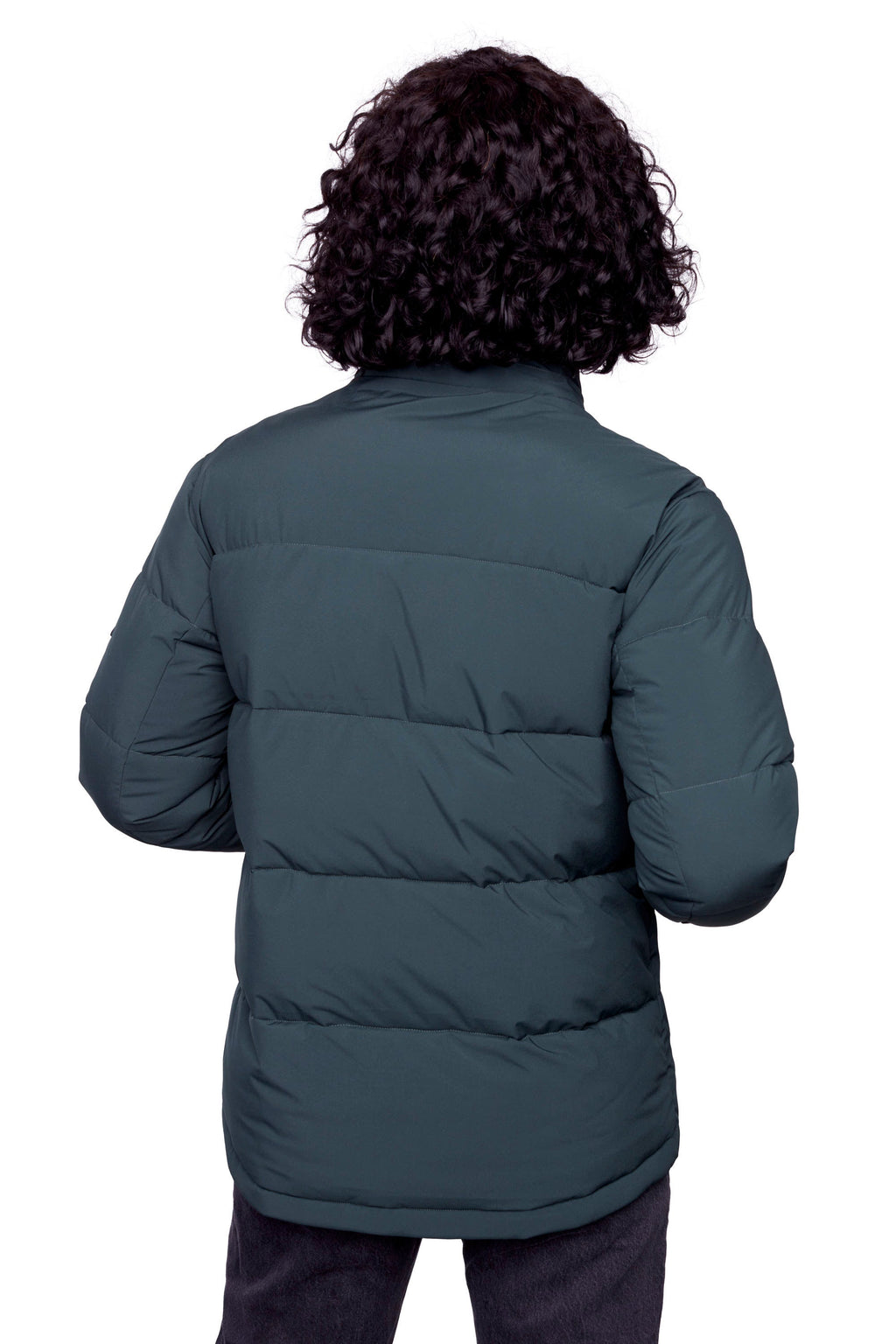 FORILLON | DOUDOUNE COURTE MATELASSÉE EN DUVET VÉGAN (RECYCLÉE) POUR FEMME, VERT FONCÉ
