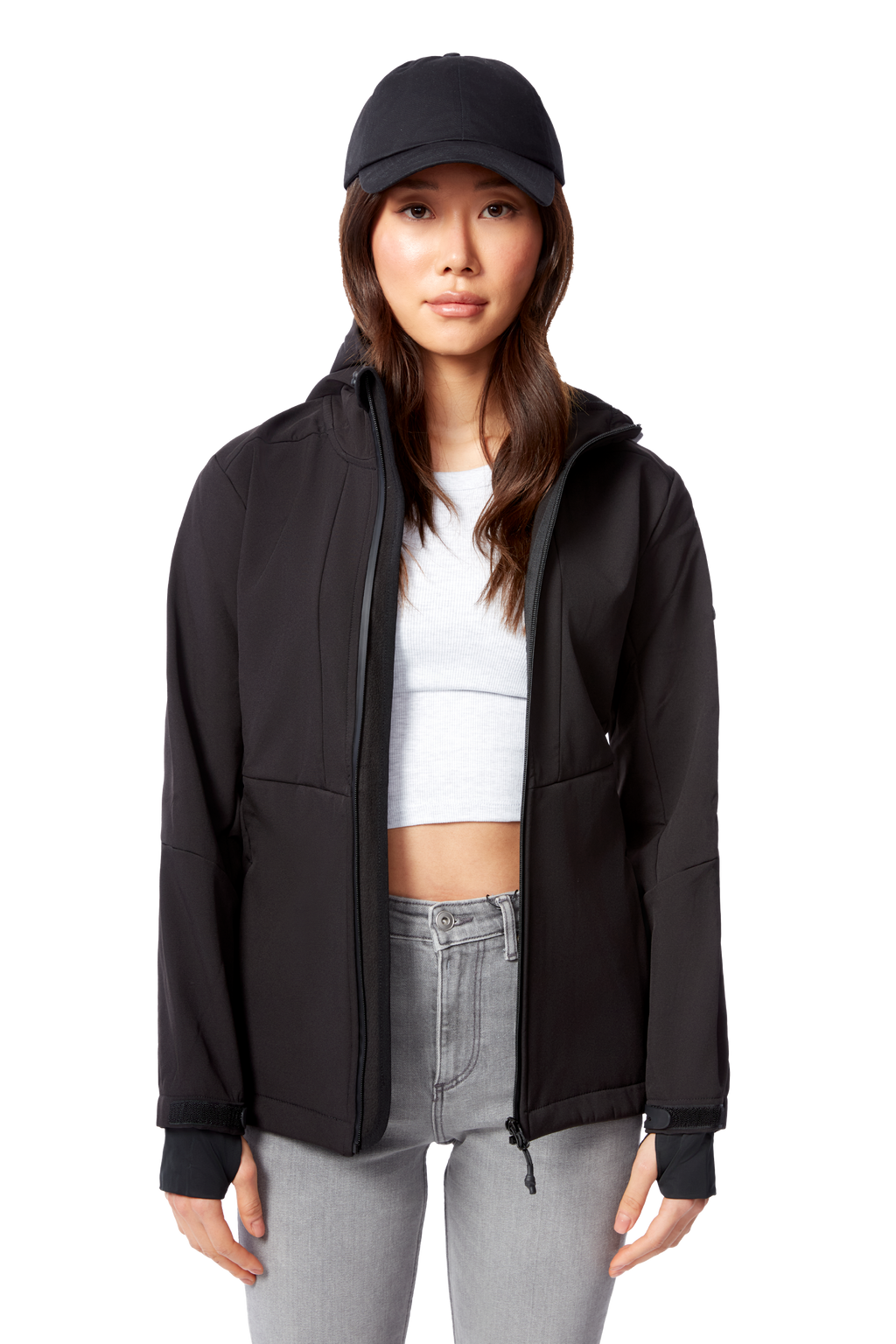 MACKENZIE | COUPE-VENT SOFTSHELL DOUBLÉ EN POLAIRE POUR FEMME, NOIR