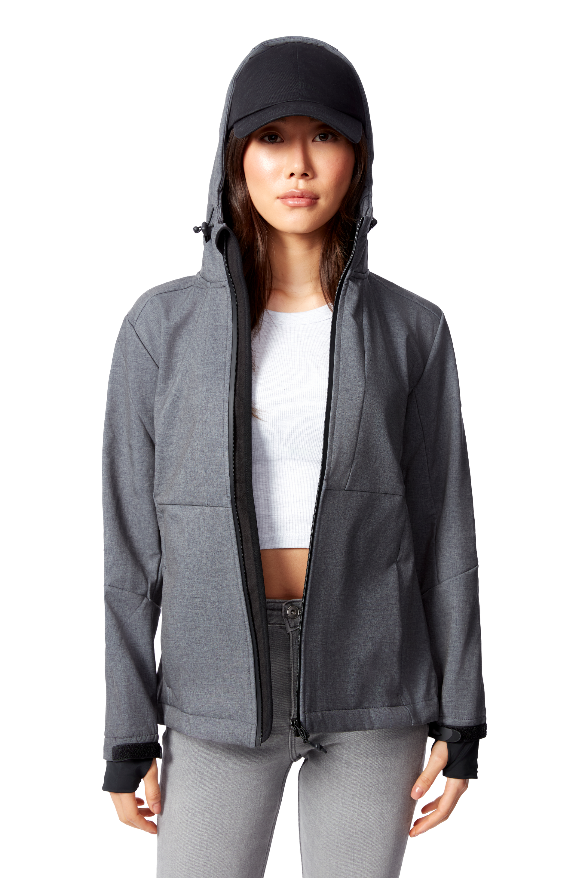 MACKENZIE | COUPE-VENT SOFTSHELL DOUBLÉ EN POLAIRE POUR FEMME, GRIS FONCÉ