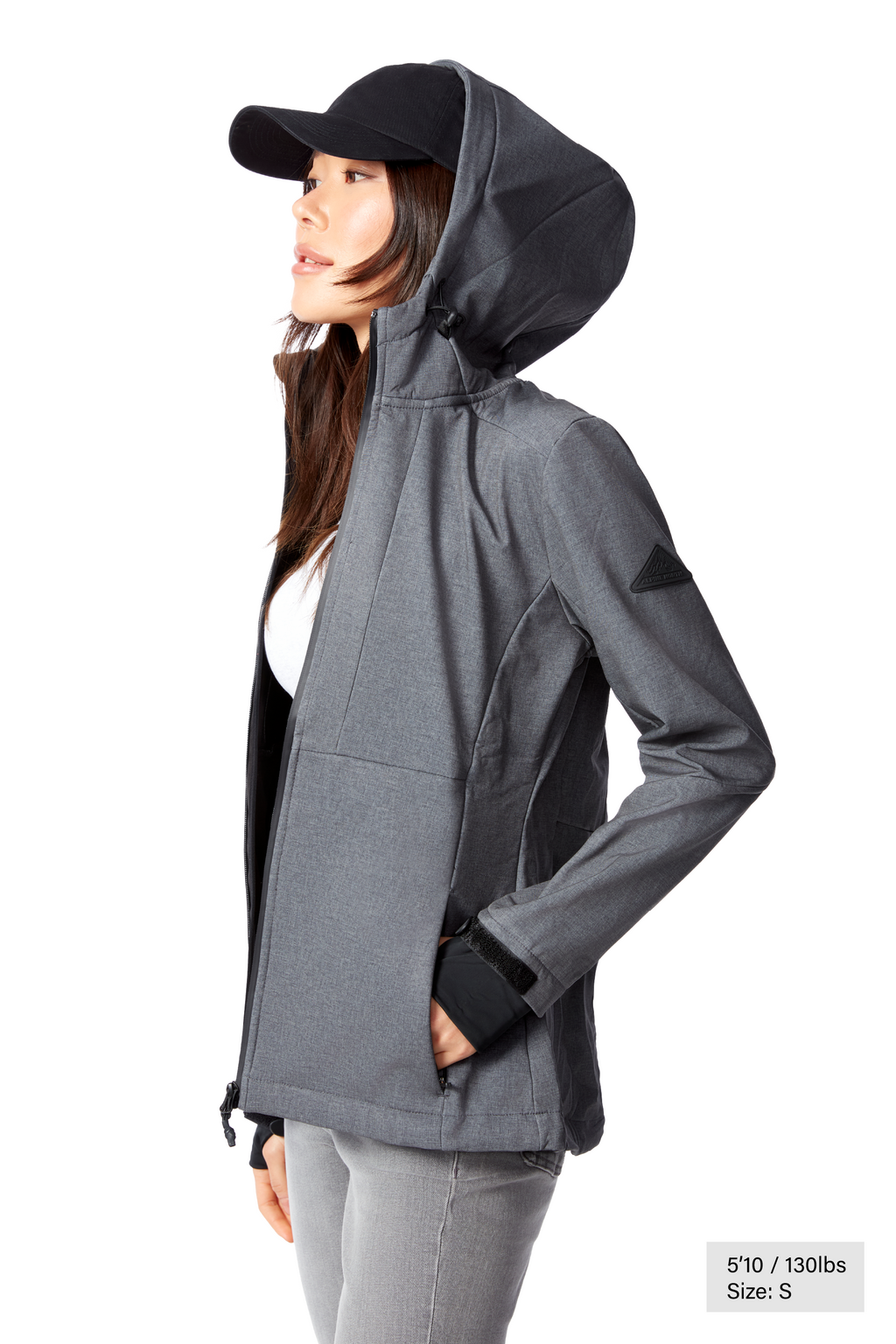 MACKENZIE | COUPE-VENT SOFTSHELL DOUBLÉ EN POLAIRE POUR FEMME, GRIS FONCÉ
